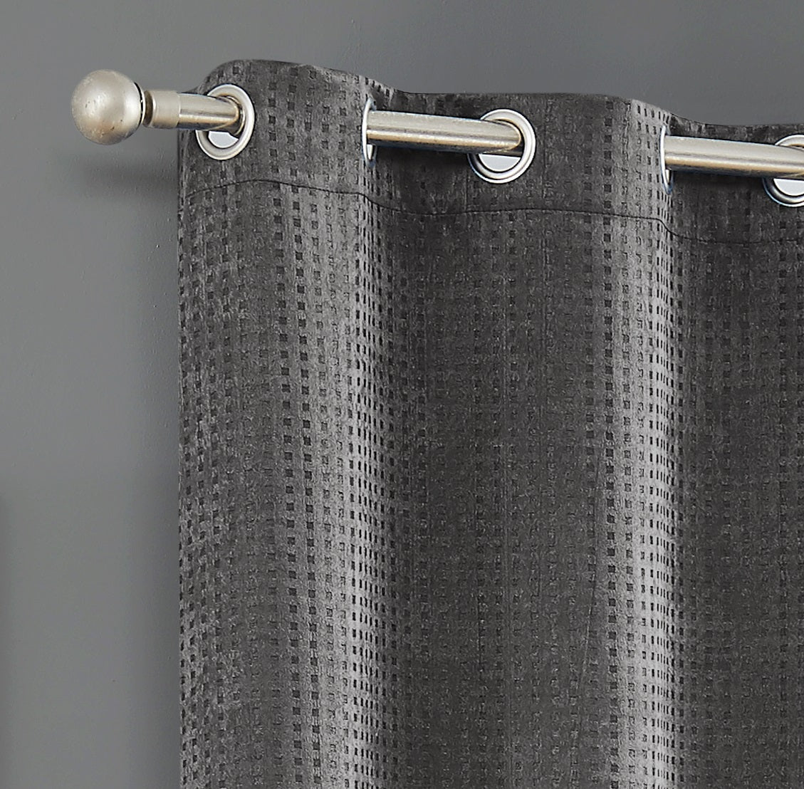 Dainty Home Times Square 3D Woven Basketweave Design Blackout Thermal Insulated Grommet Panel Pair