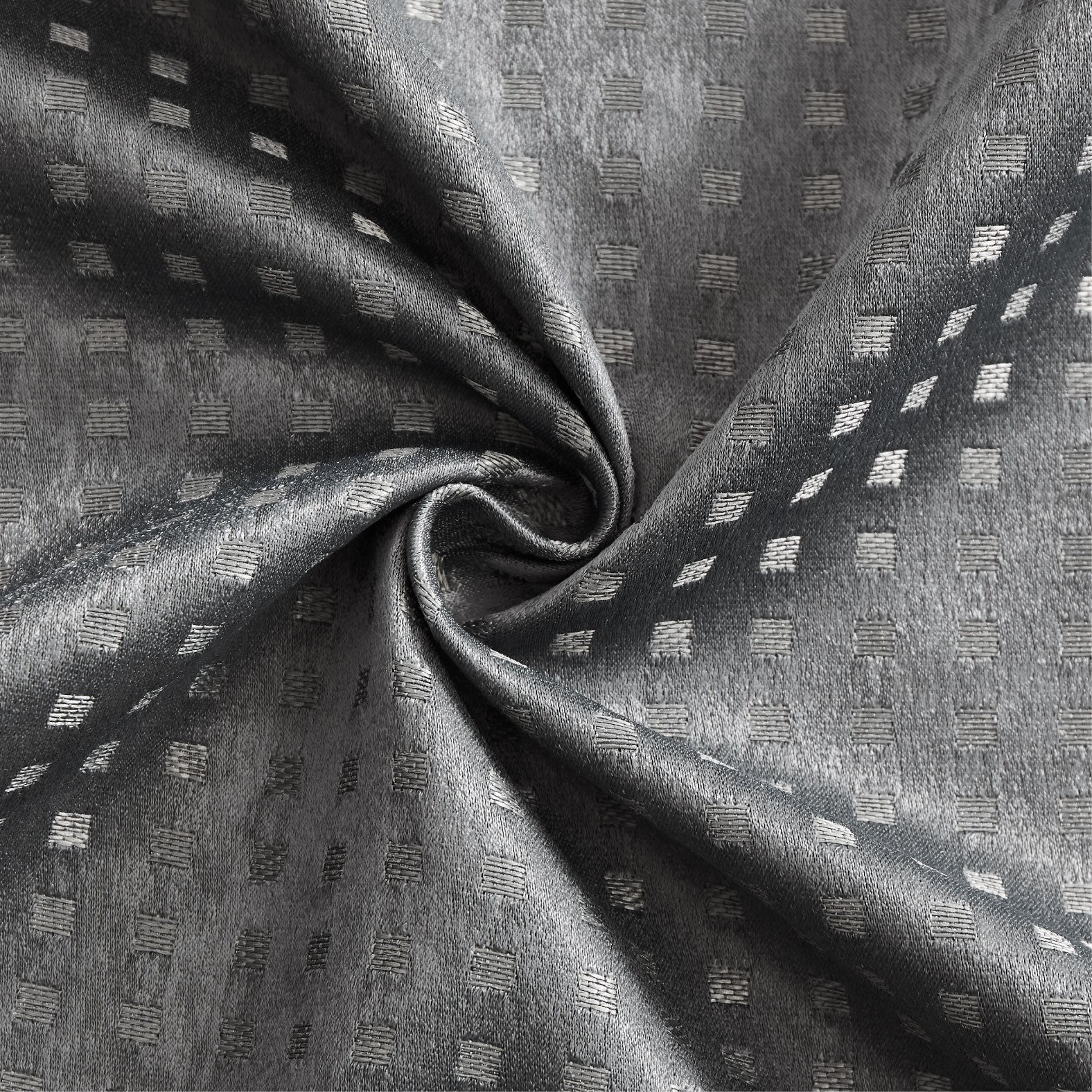 Dainty Home Times Square 3D Woven Basketweave Design Blackout Thermal Insulated Grommet Panel Pair