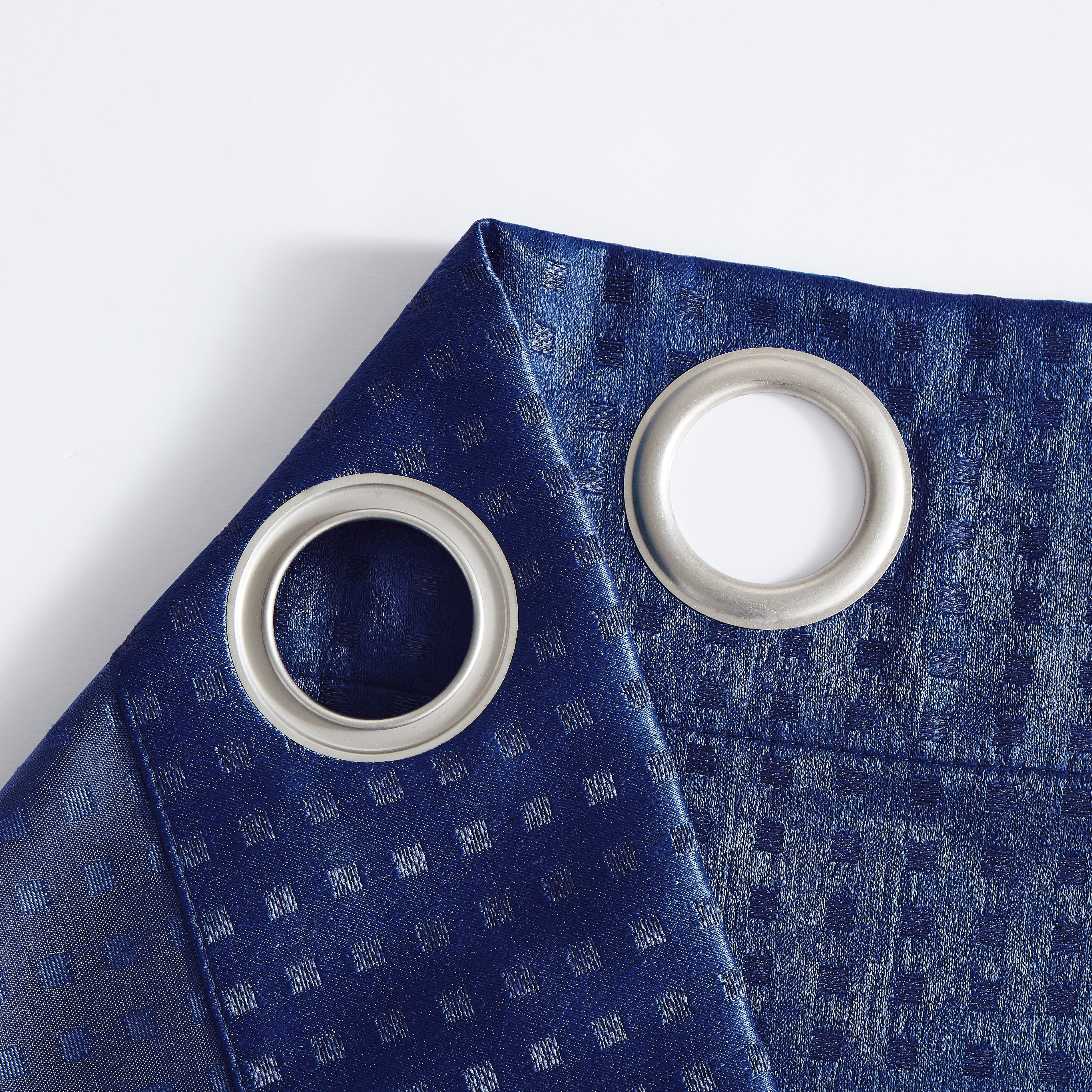 Dainty Home Times Square 3D Woven Basketweave Design Blackout Thermal Insulated Grommet Panel Pair