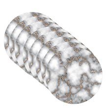 Load image into Gallery viewer, Dainty Home Marble Cork Foil Printed Marble Granite Designed Thick Cork Textured 15" x 15" Round Placemats