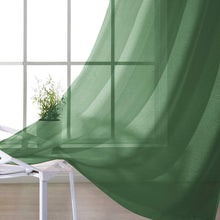 Load image into Gallery viewer, Dainty Home Malibu Solid Airy & Breathable Semi-Sheer Light Filtering Extra Wide Grommet Panel Pair