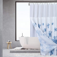 Load image into Gallery viewer, Dainty Home Smart Design Complete 2 in 1 Waffle Weave Hotel Spa Style Fabric Shower Curtain Snap On/Off Waterproof Detachable Liner Set