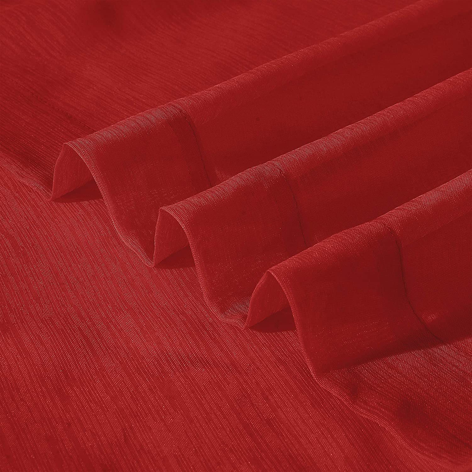 Dainty Home Malibu Solid Airy & Breathable Semi-Sheer Light Filtering Extra Wide Grommet Panel Pair