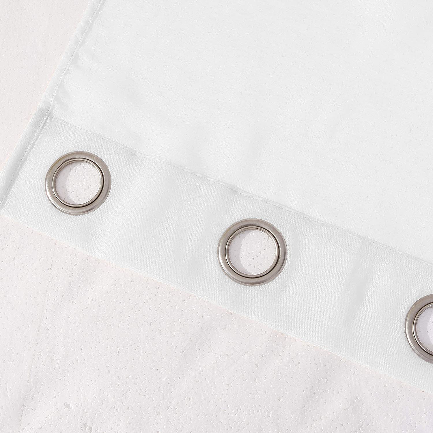 Dainty Home Malibu Solid Airy & Breathable Semi-Sheer Light Filtering Extra Wide Grommet Set Of 4 Window Panels