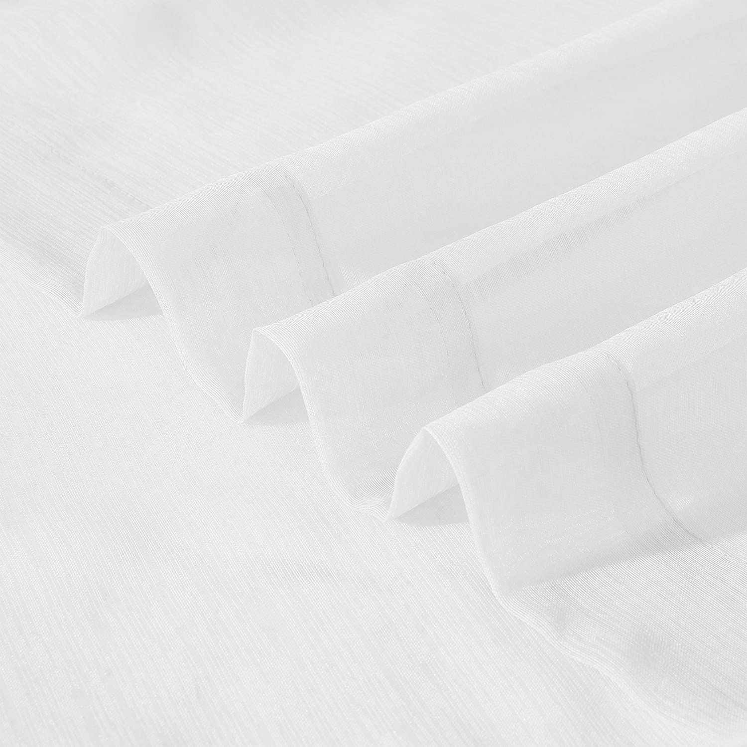 Dainty Home Malibu Solid Airy & Breathable Semi-Sheer Light Filtering Extra Wide Grommet Panel Pair