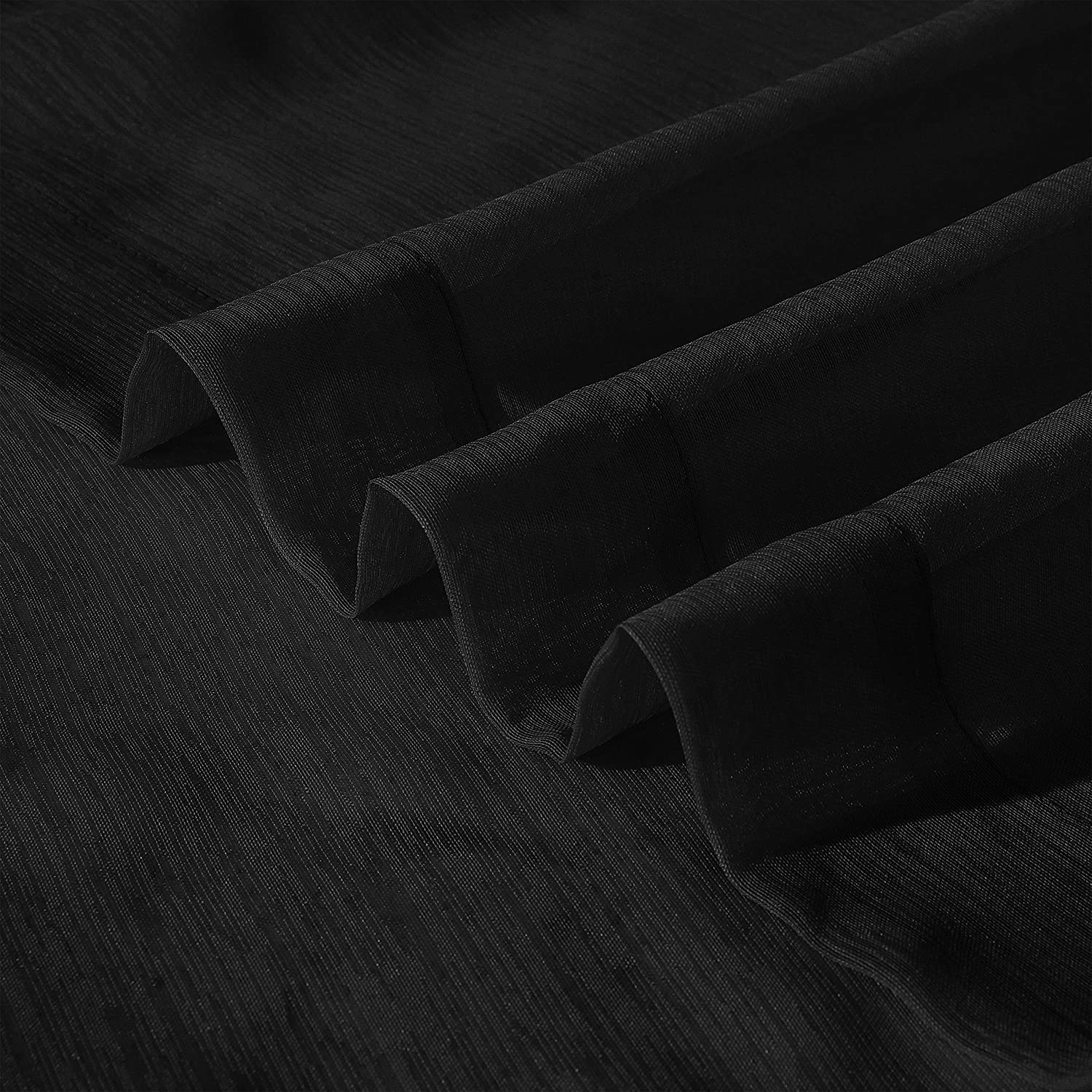 Dainty Home Malibu Solid Airy & Breathable Semi-Sheer Light Filtering Extra Wide Grommet Set Of 4 Window Panels