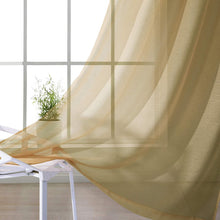 Load image into Gallery viewer, Dainty Home Malibu Solid Airy & Breathable Semi-Sheer Light Filtering Extra Wide Grommet Set Of 4 Window Panels