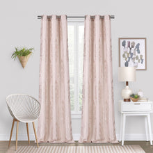 Load image into Gallery viewer, Dainty Home Majestic Contemporary Luxurious Satin Embroidered Damask Design Room Darkening Grommet Panel Pair