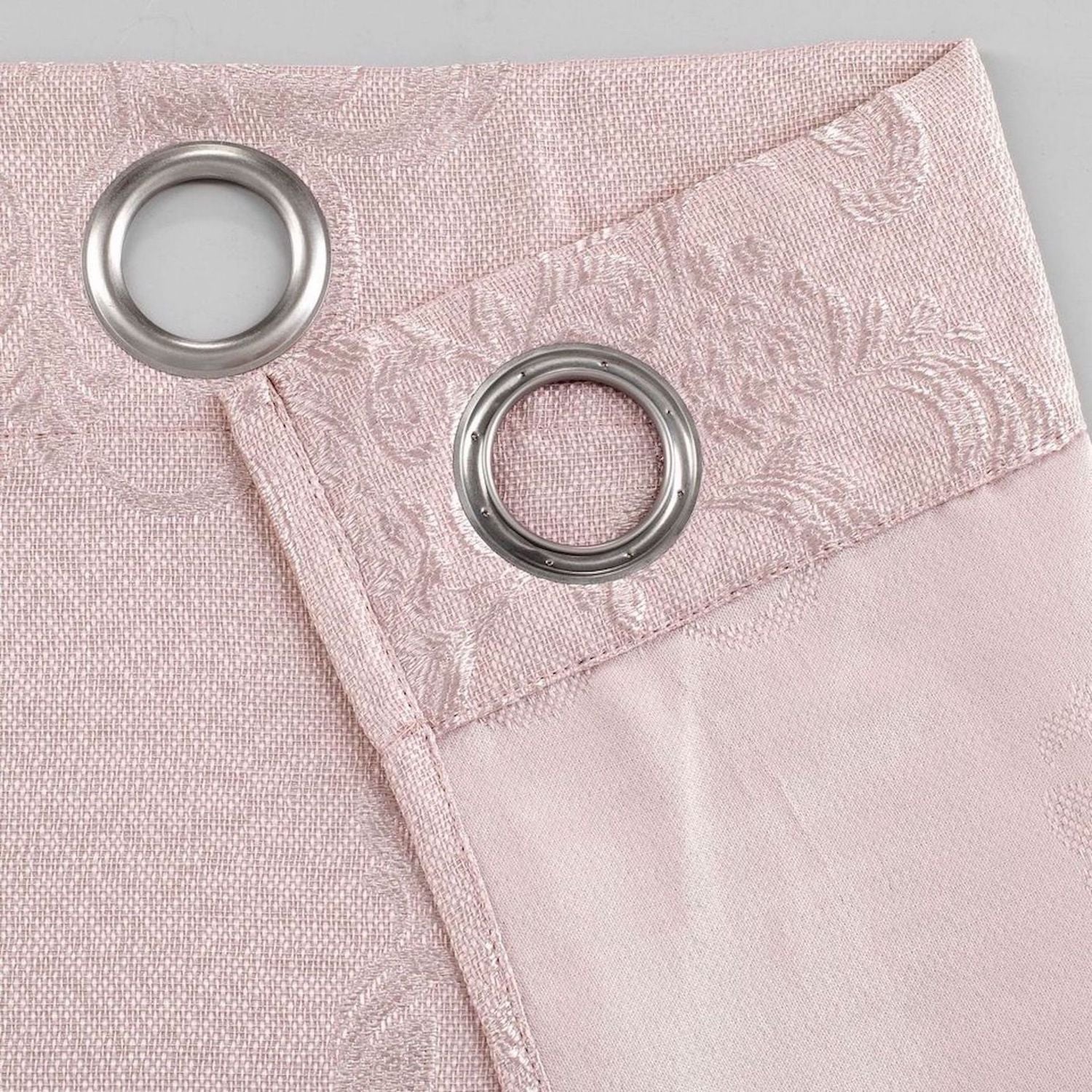 Dainty Home Majestic Contemporary Luxurious Satin Embroidered Damask Design Room Darkening Grommet Panel Pair