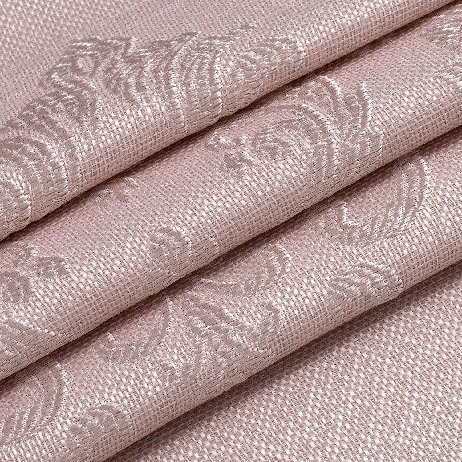 Dainty Home Majestic Contemporary Luxurious Satin Embroidered Damask Design Room Darkening Grommet Panel Pair