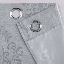 Load image into Gallery viewer, Dainty Home Majestic Contemporary Luxurious Satin Embroidered Damask Design Room Darkening Grommet Panel Pair
