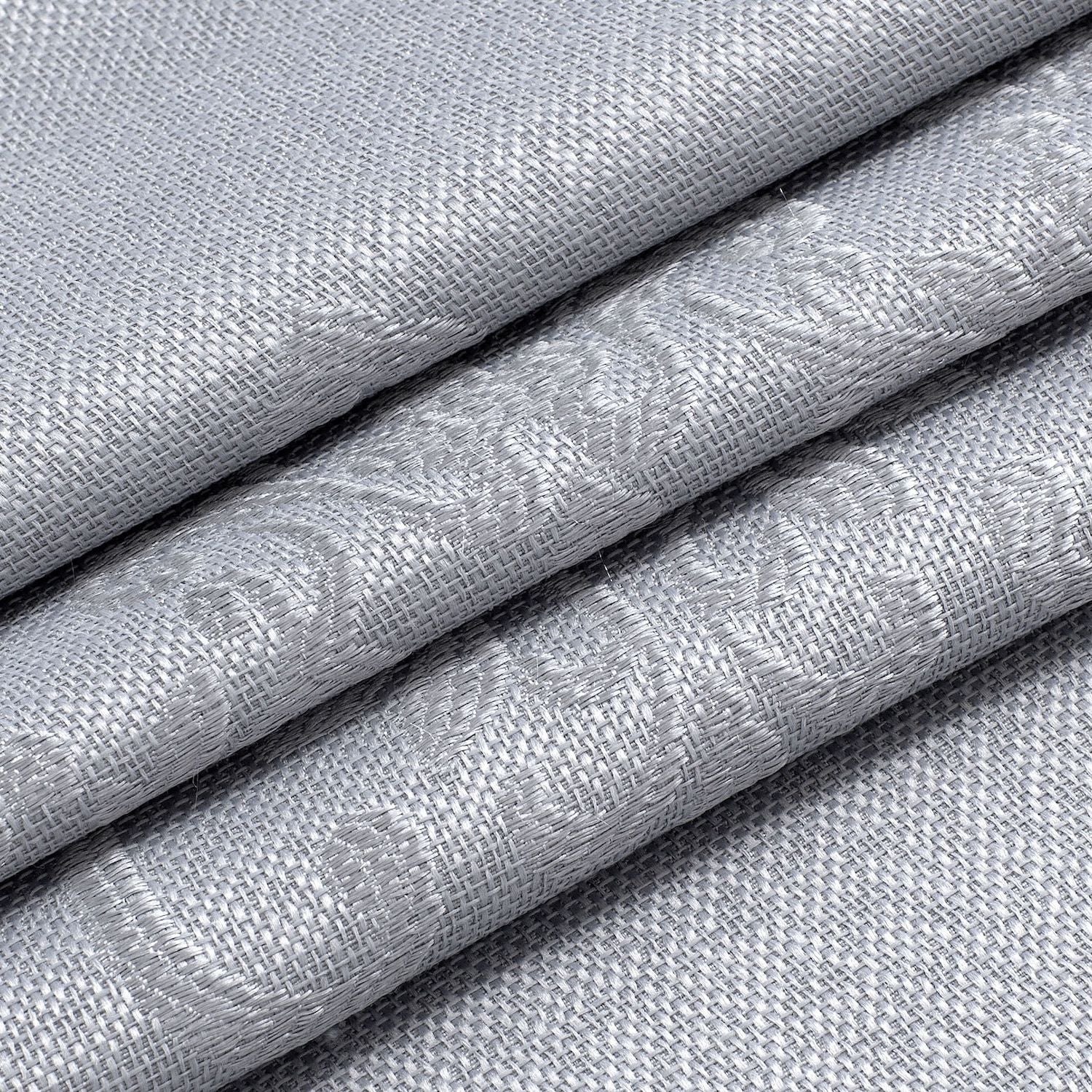 Dainty Home Majestic Contemporary Luxurious Satin Embroidered Damask Design Room Darkening Grommet Panel Pair