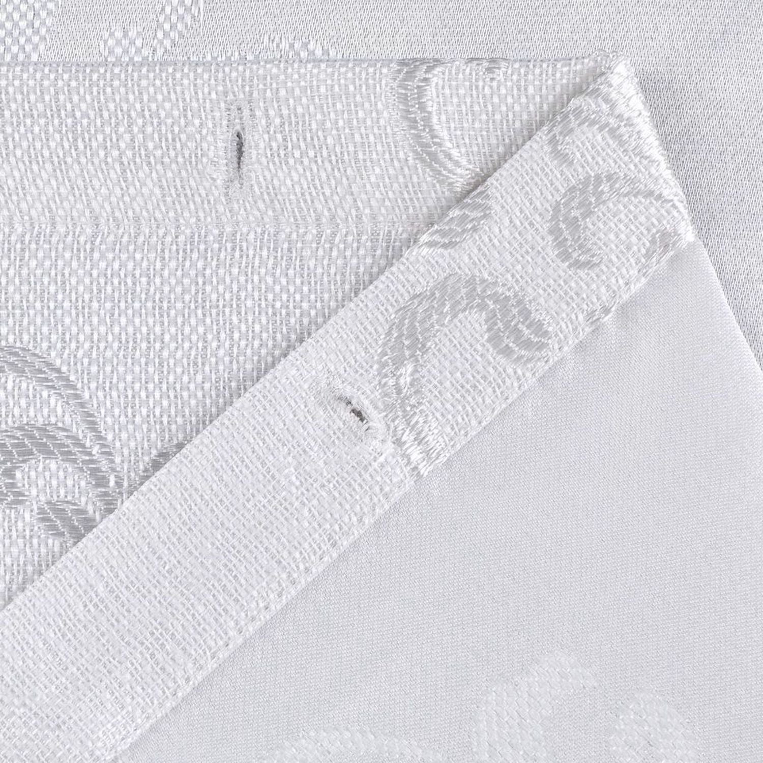 Dainty Home Majestic Contemporary Luxurious Satin Embroidered Damask Design Room Darkening Grommet Panel Pair