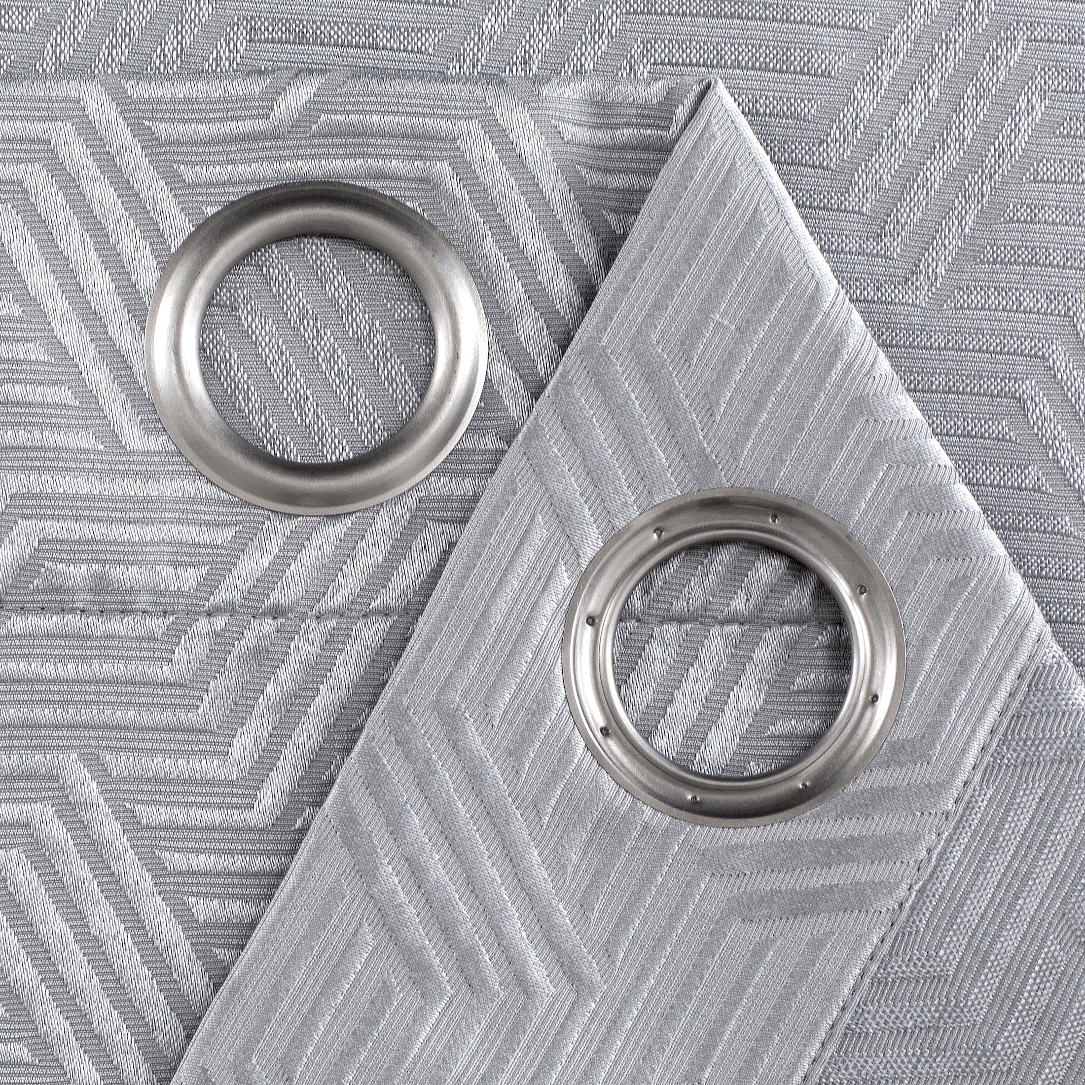 Dainty Home Monte Carlo 3D Embossed Intricate Trellis Design Room Darkening Grommet Panel Pair