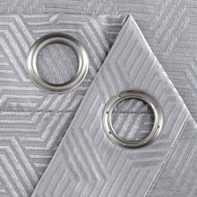 Load image into Gallery viewer, Dainty Home Monte Carlo 3D Embossed Intricate Trellis Design Room Darkening Grommet Panel Pair