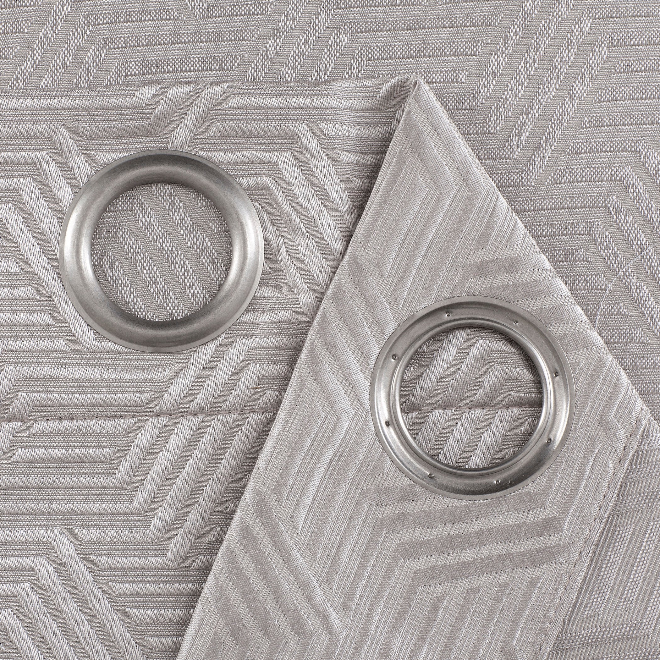 Dainty Home Monte Carlo 3D Embossed Intricate Trellis Design Room Darkening Grommet Panel Pair