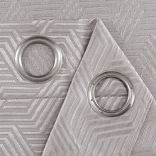 Load image into Gallery viewer, Dainty Home Monte Carlo 3D Embossed Intricate Trellis Design Room Darkening Grommet Panel Pair