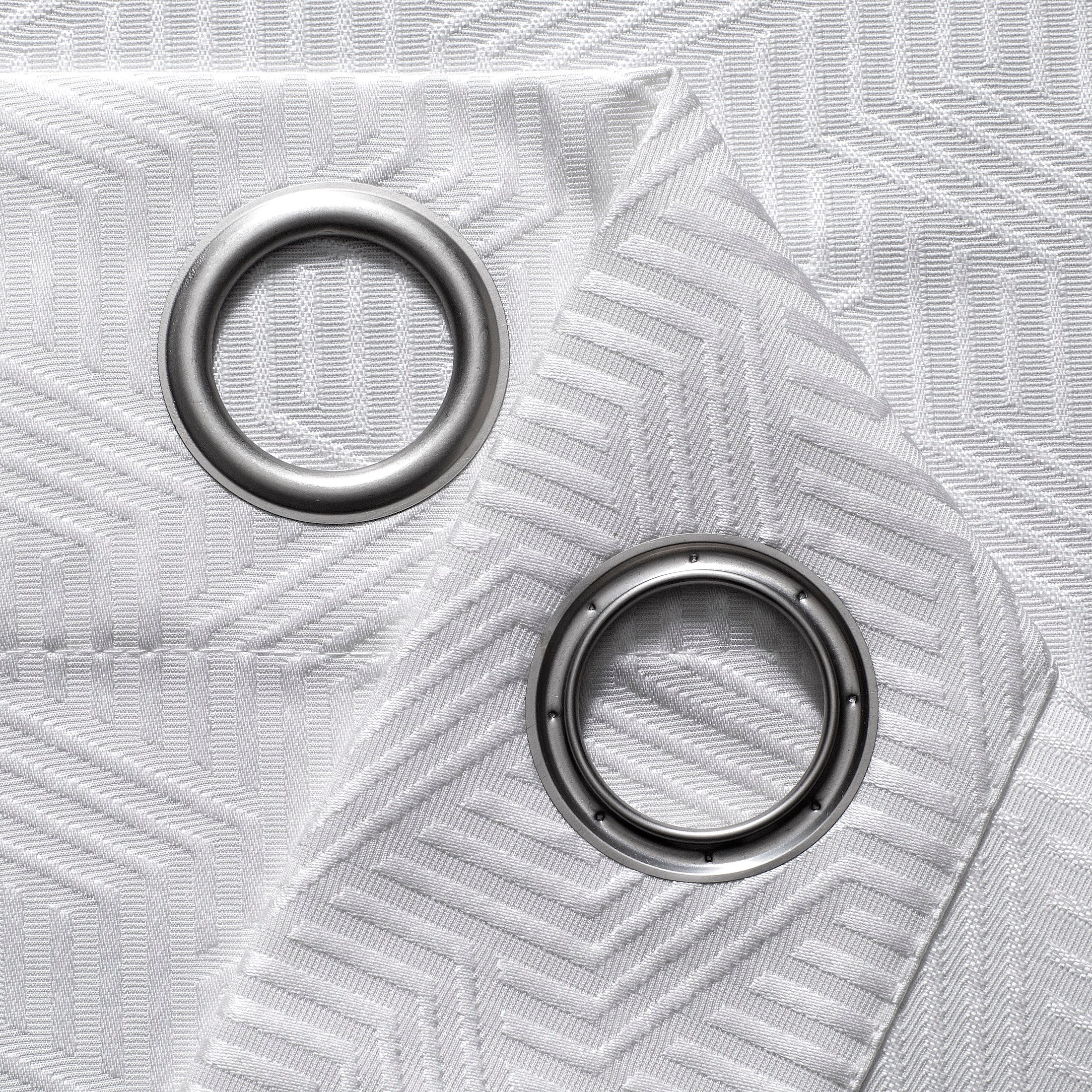 Dainty Home Monte Carlo 3D Embossed Intricate Trellis Design Room Darkening Grommet Panel Pair