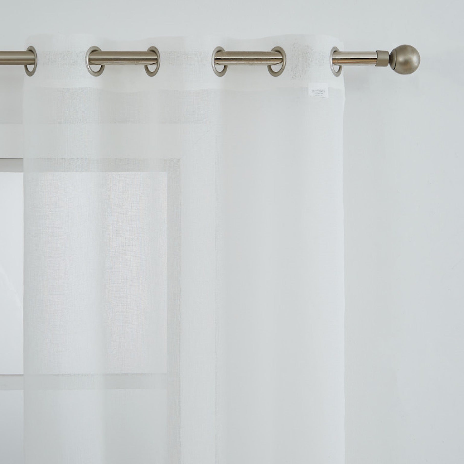 Dainty Home Natalie Boho 3D Velvet Scroll Design Appliqué Linen Look Light Filtering Grommet Panel Pair