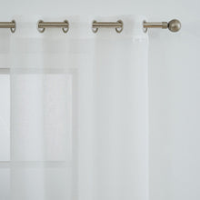 Load image into Gallery viewer, Dainty Home Natalie Boho 3D Velvet Scroll Design Appliqué Linen Look Light Filtering Grommet Panel Pair