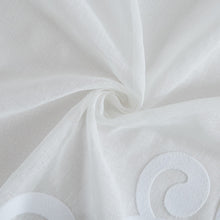 Load image into Gallery viewer, Dainty Home Natalie Boho 3D Velvet Scroll Design Appliqué Linen Look Light Filtering Grommet Panel Pair