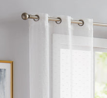 Load image into Gallery viewer, Dainty Home Sprinkles Boho Linen Look Fabric With 3D Embellished Lurex Sprinkles Light Filtering Grommet Panel Pair