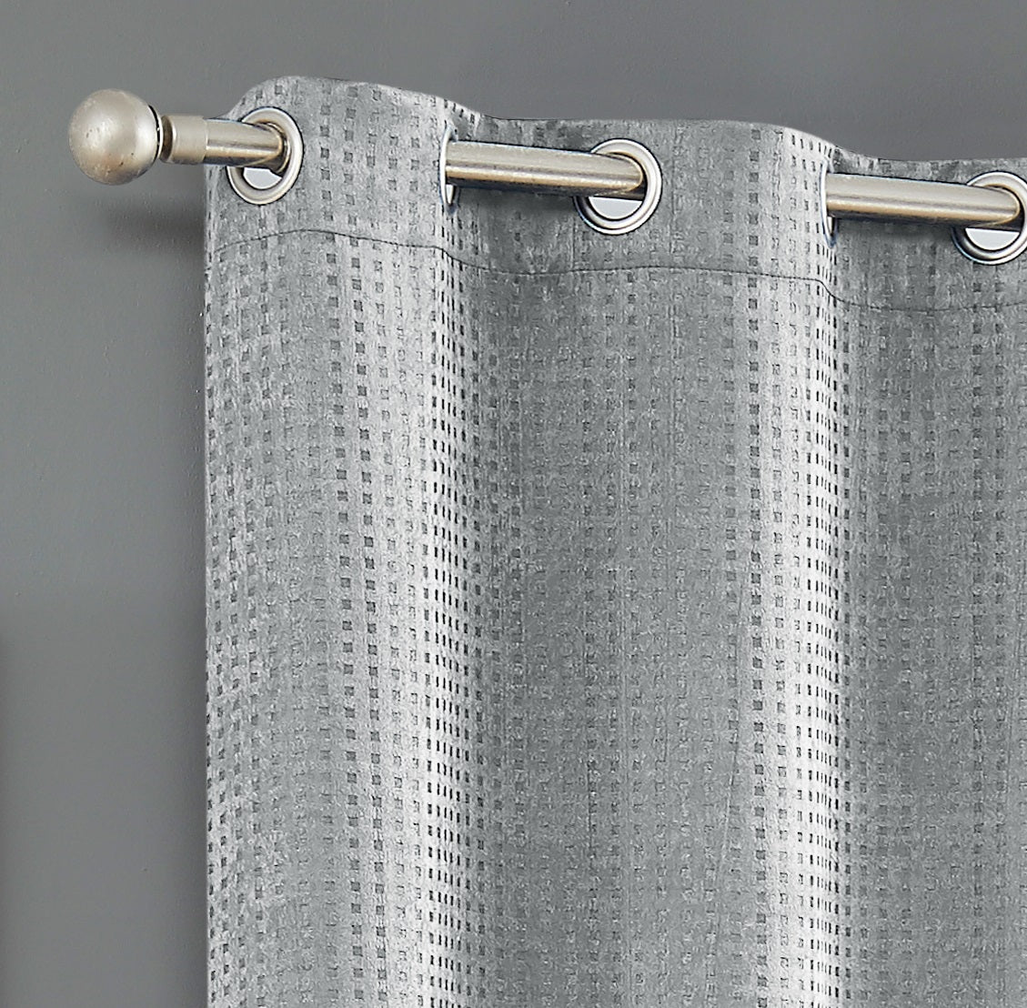 Dainty Home Times Square 3D Woven Basketweave Design Blackout Thermal Insulated Grommet Panel Pair