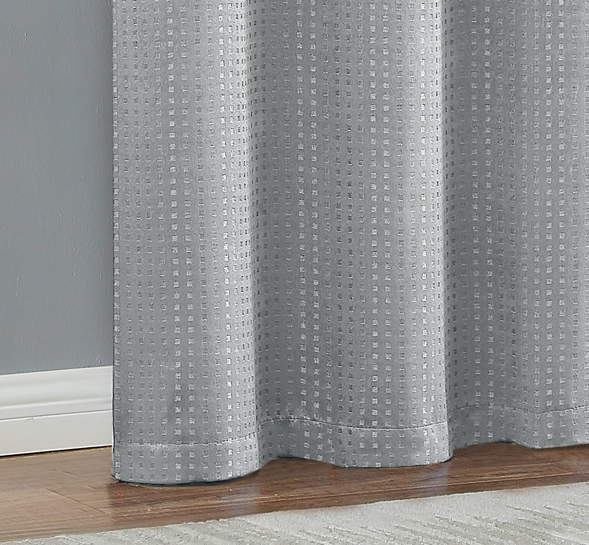 Dainty Home Times Square 3D Woven Basketweave Design Blackout Thermal Insulated Grommet Panel Pair