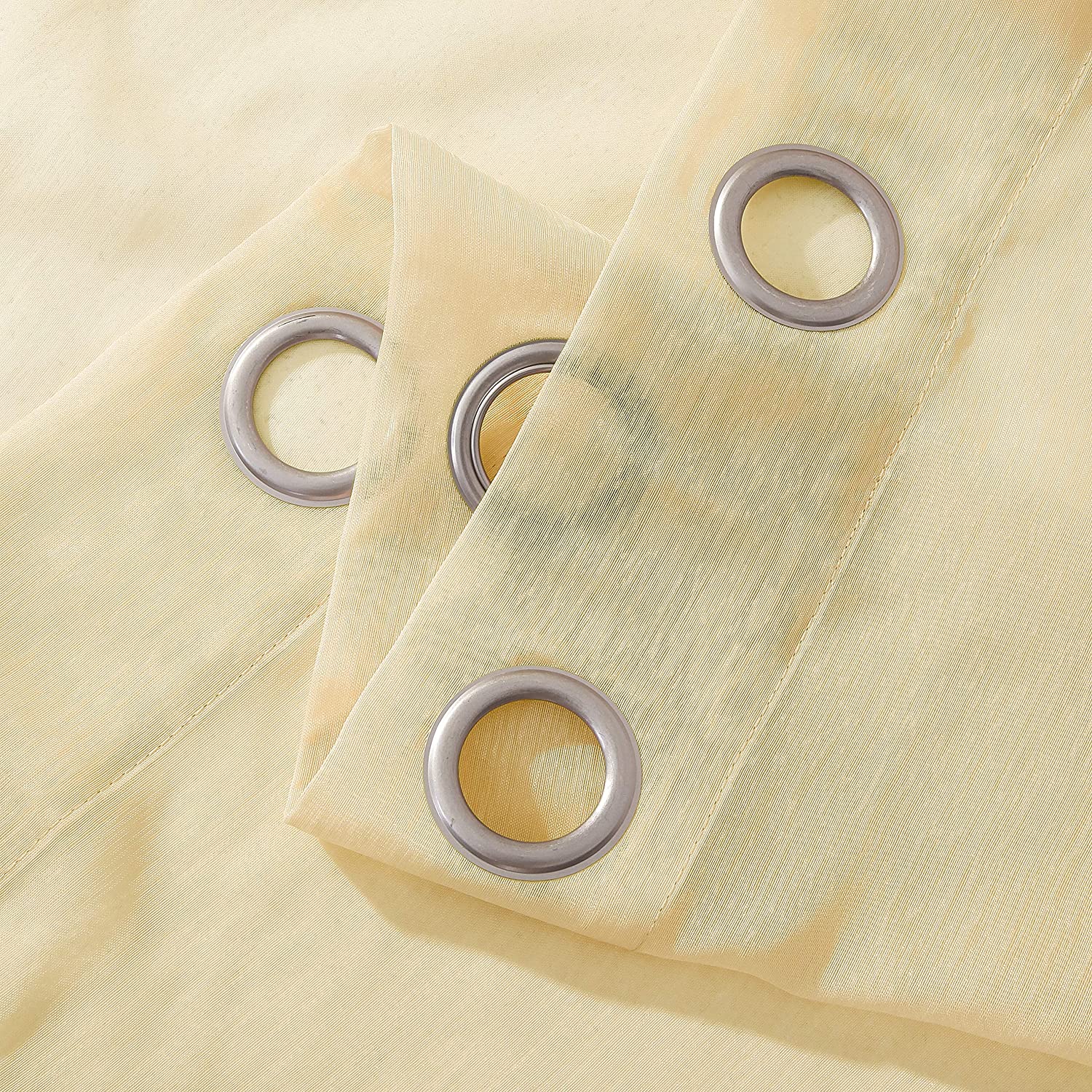 Dainty Home Malibu Solid Airy & Breathable Semi-Sheer Light Filtering Extra Wide Grommet Set Of 4 Window Panels