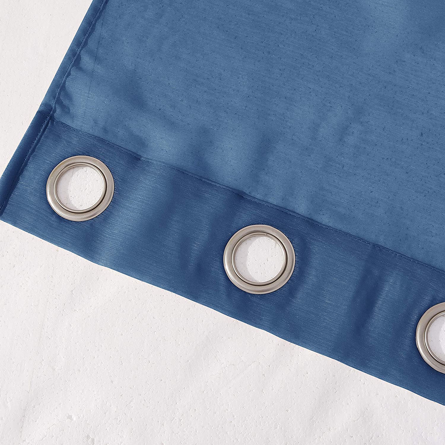 Dainty Home Malibu Solid Airy & Breathable Semi-Sheer Light Filtering Extra Wide Grommet Panel Pair