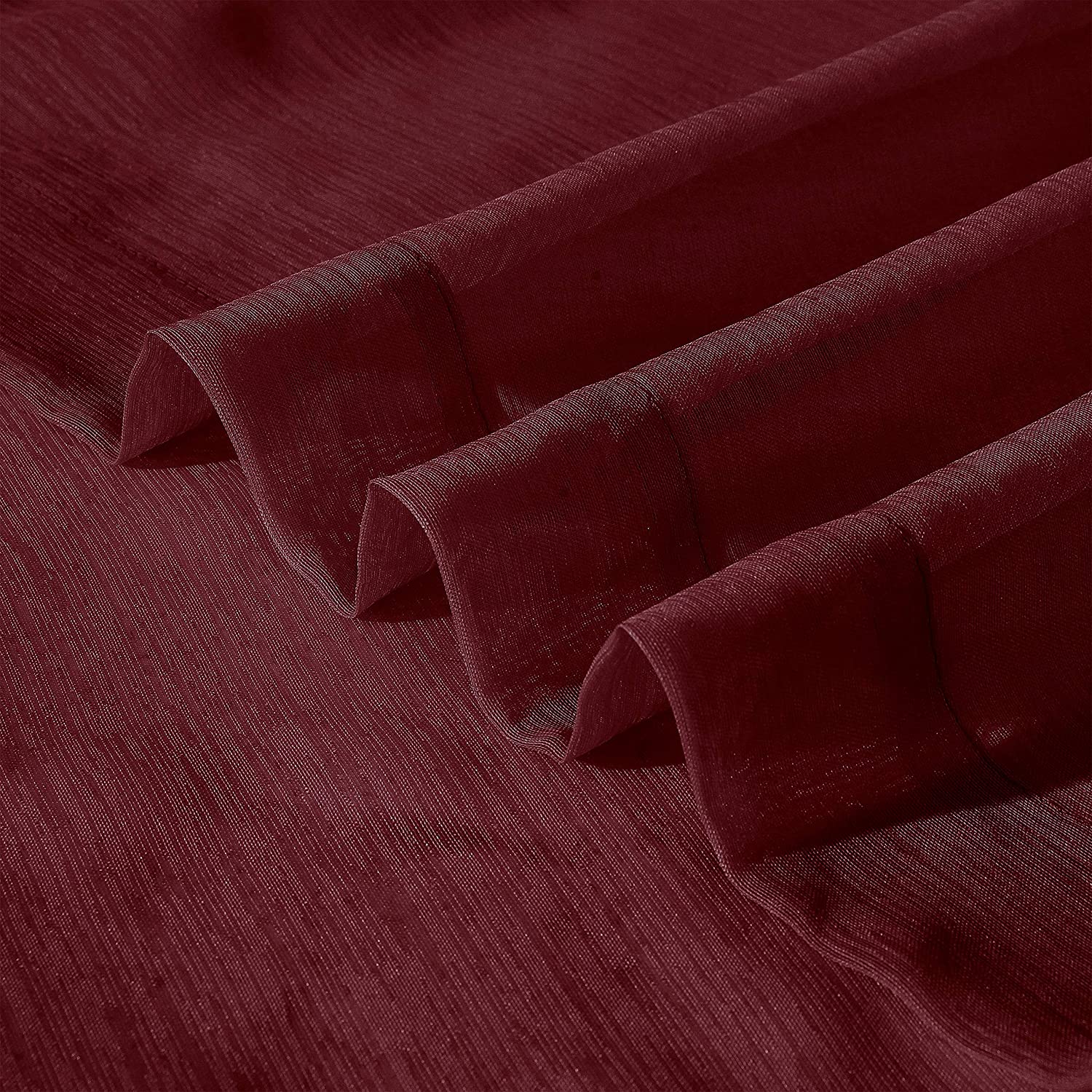 Dainty Home Malibu Solid Airy & Breathable Semi-Sheer Light Filtering Extra Wide Grommet Set Of 4 Window Panels