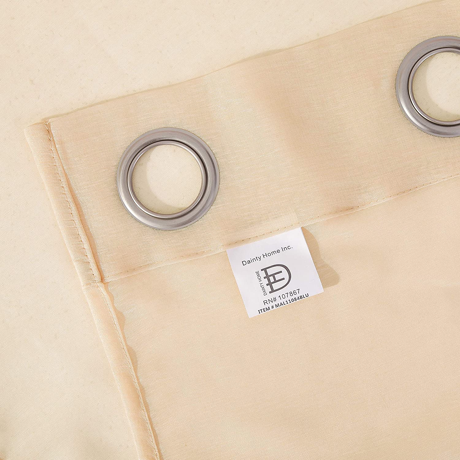 Dainty Home Malibu Solid Airy & Breathable Semi-Sheer Light Filtering Extra Wide Grommet Set Of 4 Window Panels