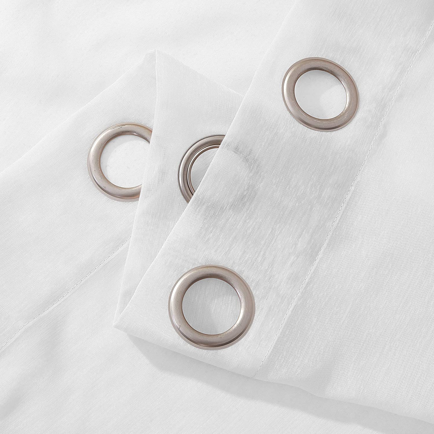 Dainty Home Malibu Solid Airy & Breathable Semi-Sheer Light Filtering Extra Wide Grommet Panel Pair