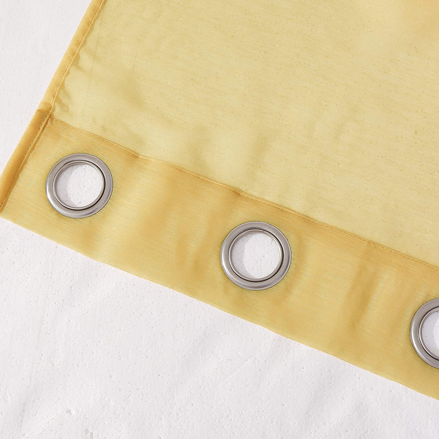 Dainty Home Malibu Solid Airy & Breathable Semi-Sheer Light Filtering Extra Wide Grommet Set Of 4 Window Panels