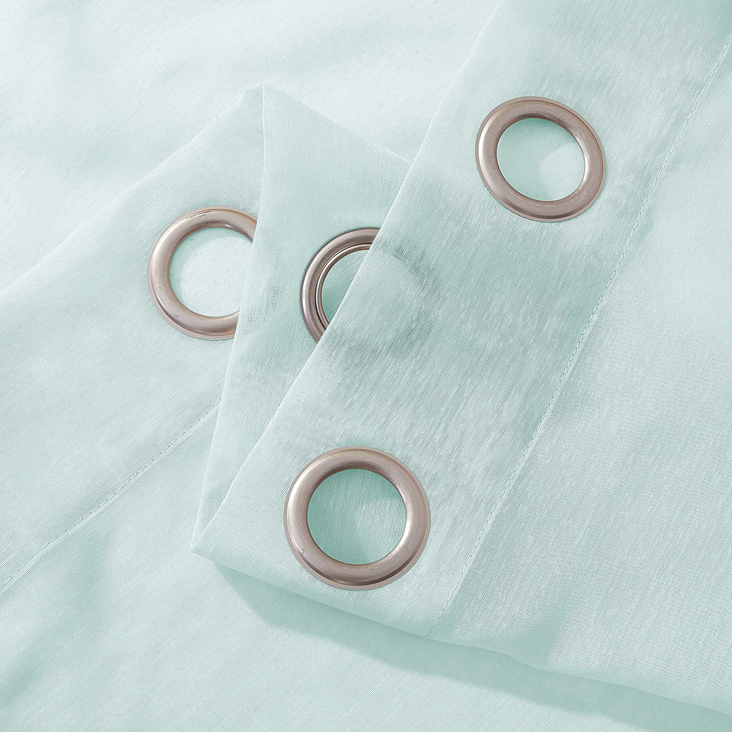 Dainty Home Malibu Solid Airy & Breathable Semi-Sheer Light Filtering Extra Wide Grommet Panel Pair