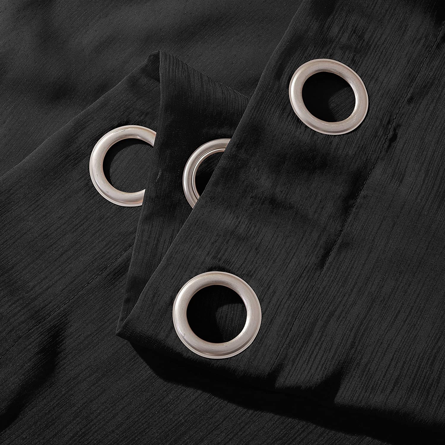 Dainty Home Malibu Solid Airy & Breathable Semi-Sheer Light Filtering Extra Wide Grommet Set Of 4 Window Panels