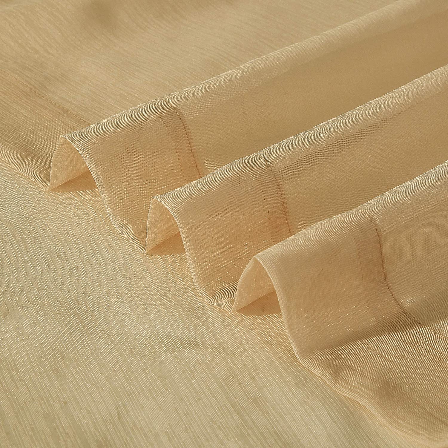 Dainty Home Malibu Solid Airy & Breathable Semi-Sheer Light Filtering Extra Wide Grommet Panel Pair