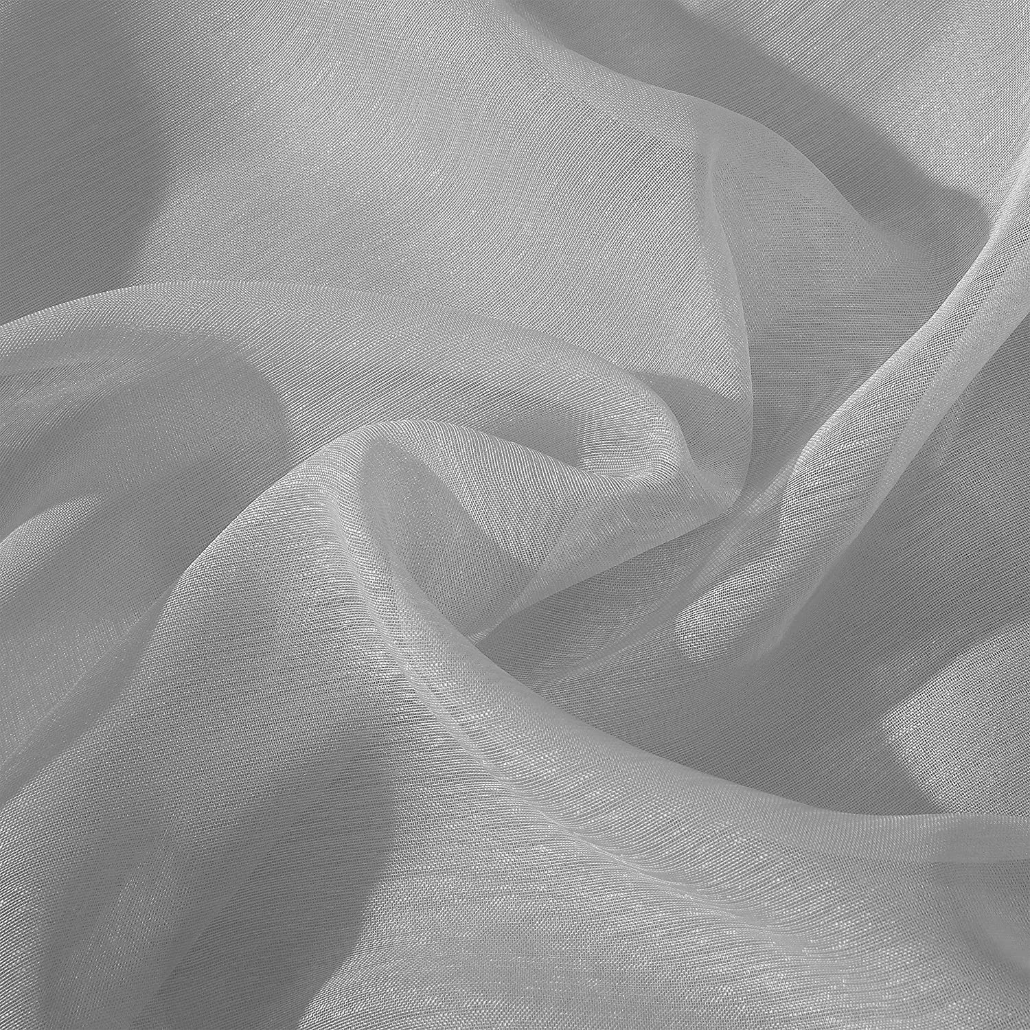 Dainty Home Malibu Solid Airy & Breathable Semi-Sheer Light Filtering Extra Wide Grommet Panel Pair