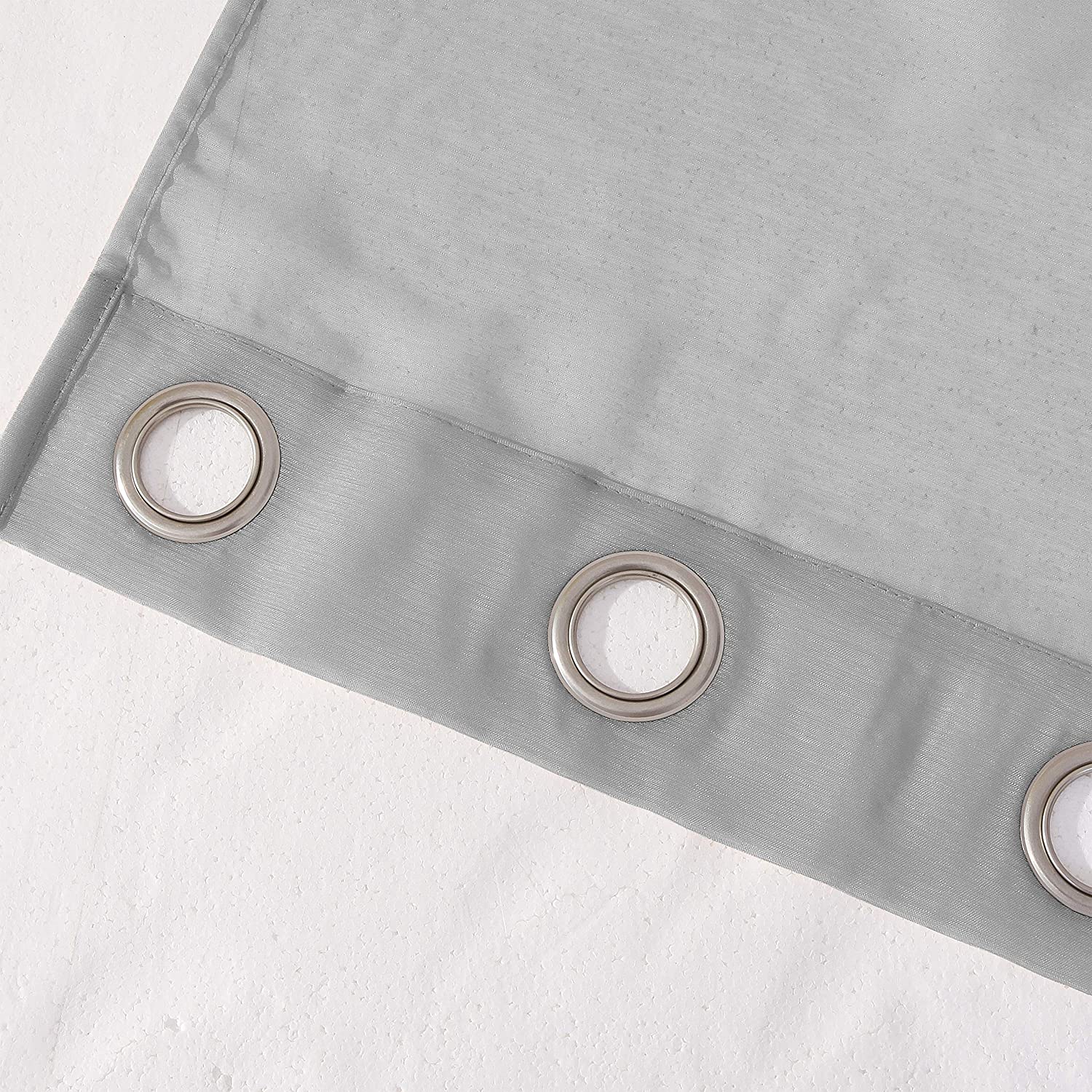 Dainty Home Malibu Solid Airy & Breathable Semi-Sheer Light Filtering Extra Wide Grommet Panel Pair