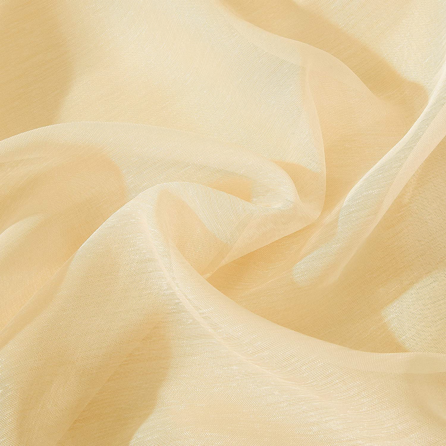 Dainty Home Malibu Solid Airy & Breathable Semi-Sheer Light Filtering Extra Wide Grommet Panel Pair