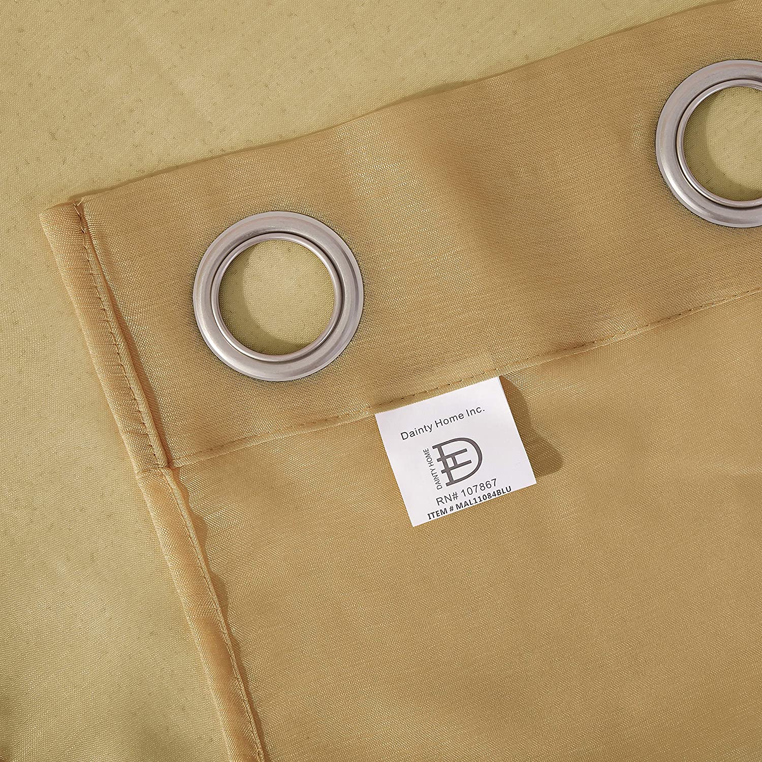 Dainty Home Malibu Solid Airy & Breathable Semi-Sheer Light Filtering Extra Wide Grommet Set Of 4 Window Panels