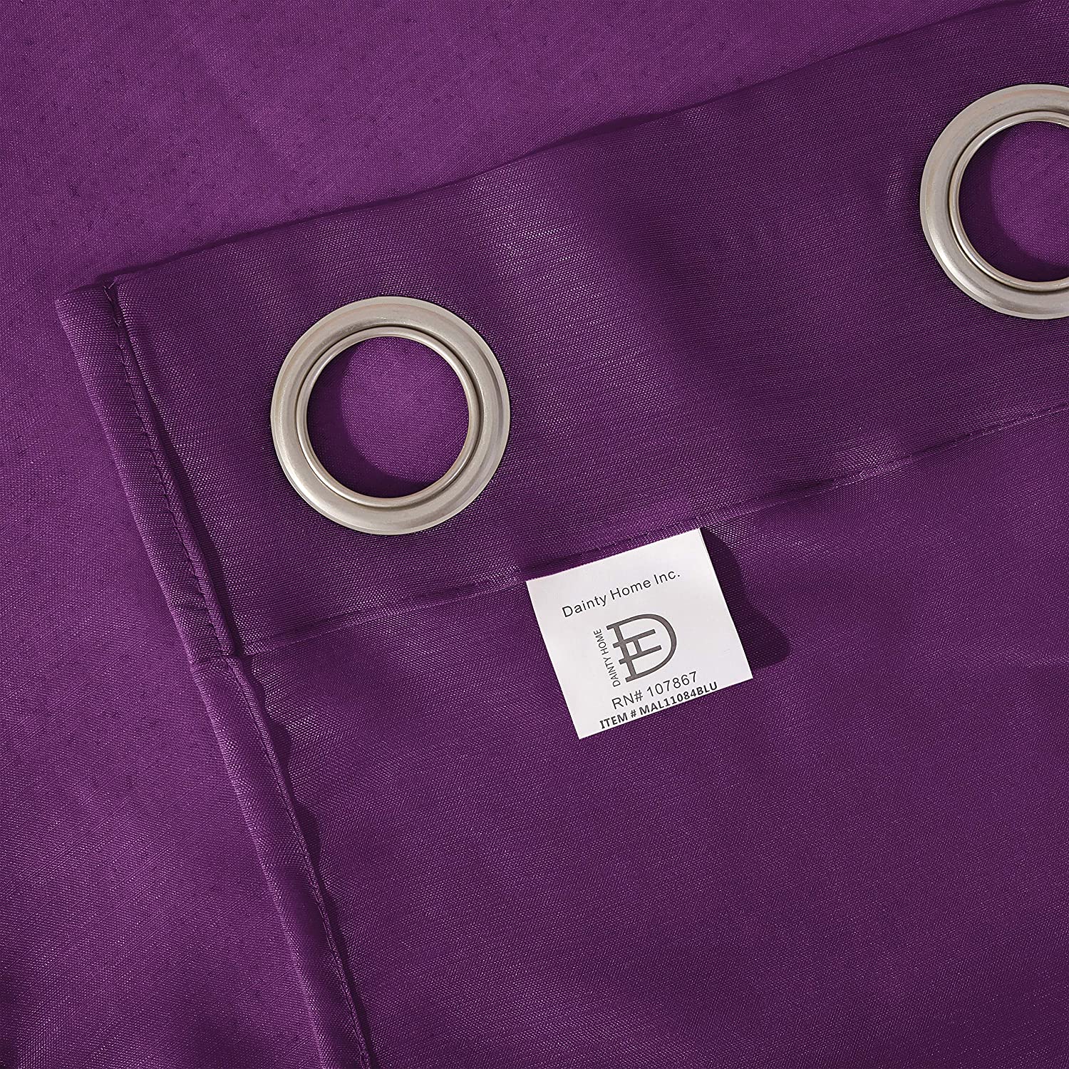 Dainty Home Malibu Solid Airy & Breathable Semi-Sheer Light Filtering Extra Wide Grommet Set Of 4 Window Panels