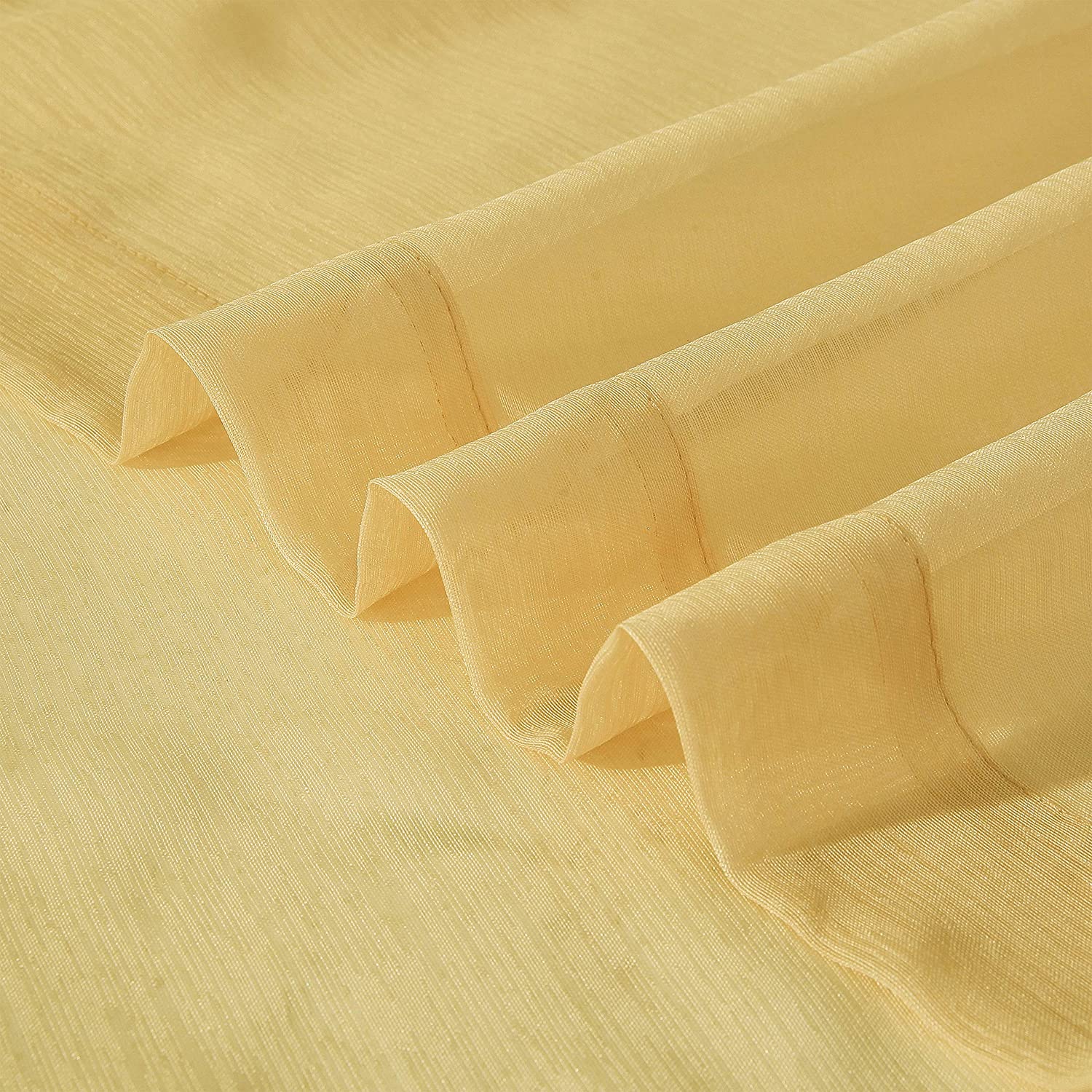 Dainty Home Malibu Solid Airy & Breathable Semi-Sheer Light Filtering Extra Wide Grommet Panel Pair