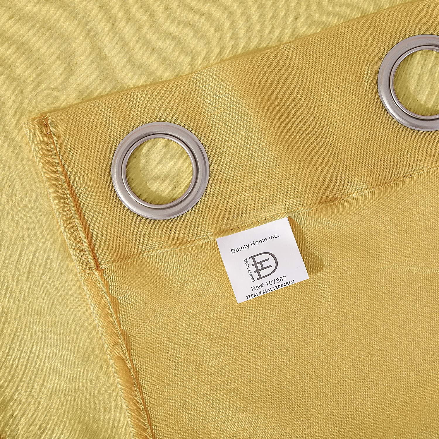 Dainty Home Malibu Solid Airy & Breathable Semi-Sheer Light Filtering Extra Wide Grommet Set Of 4 Window Panels