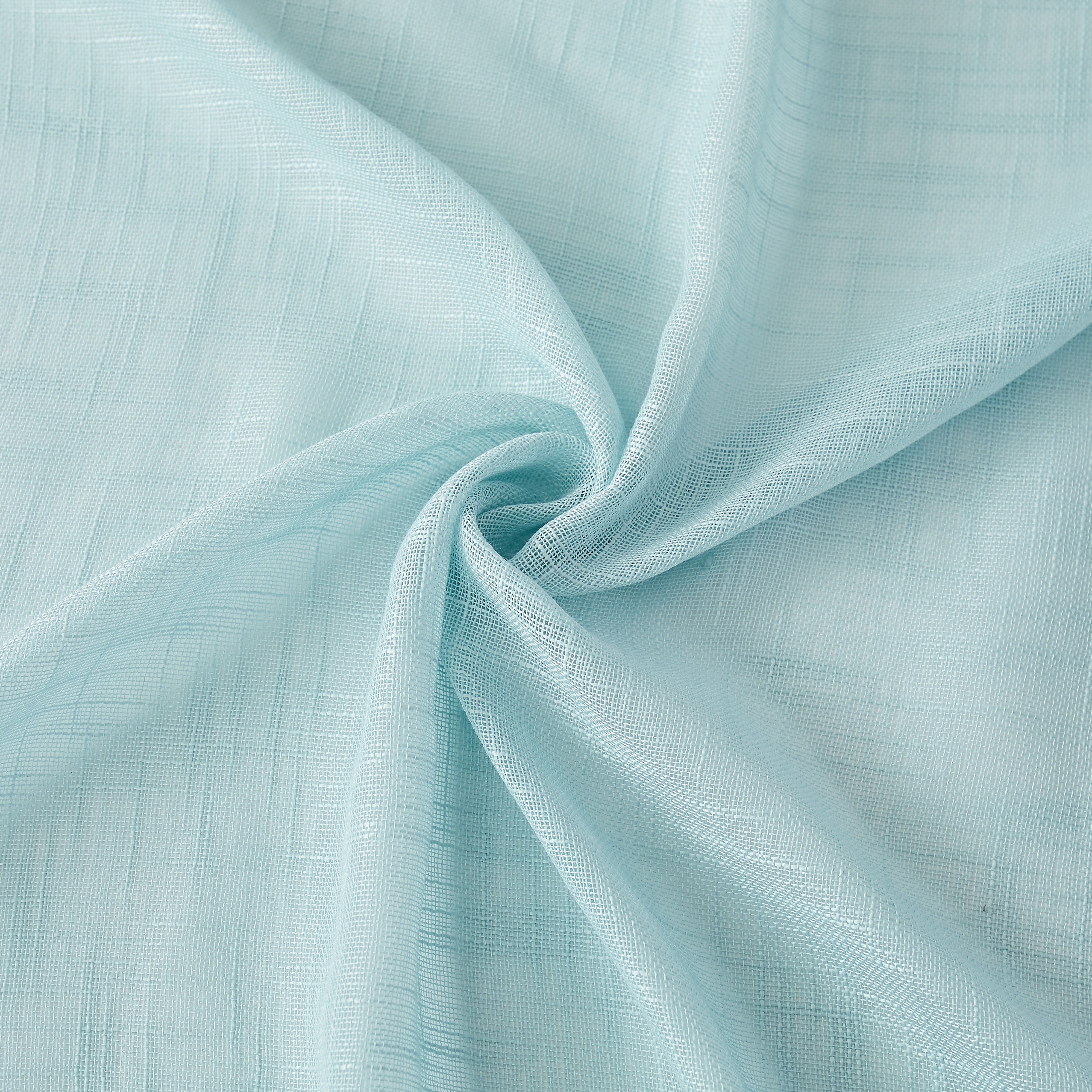 Dainty Home Hannah Solid Criss-Cross Weave Fabric Semi-Sheer Airy & Breathable Light Filtering Grommet Panel Pair