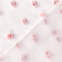 Load image into Gallery viewer, Dainty Home Ashley Modern 3D Linen-Look Fabric Shower Curtain With 3D Gradient Smaller to Bigger Cotton Like Puffs