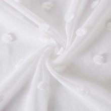 Load image into Gallery viewer, Dainty Home Ashley Modern 3D Linen-Look Fabric Shower Curtain With 3D Gradient Smaller to Bigger Cotton Like Puffs