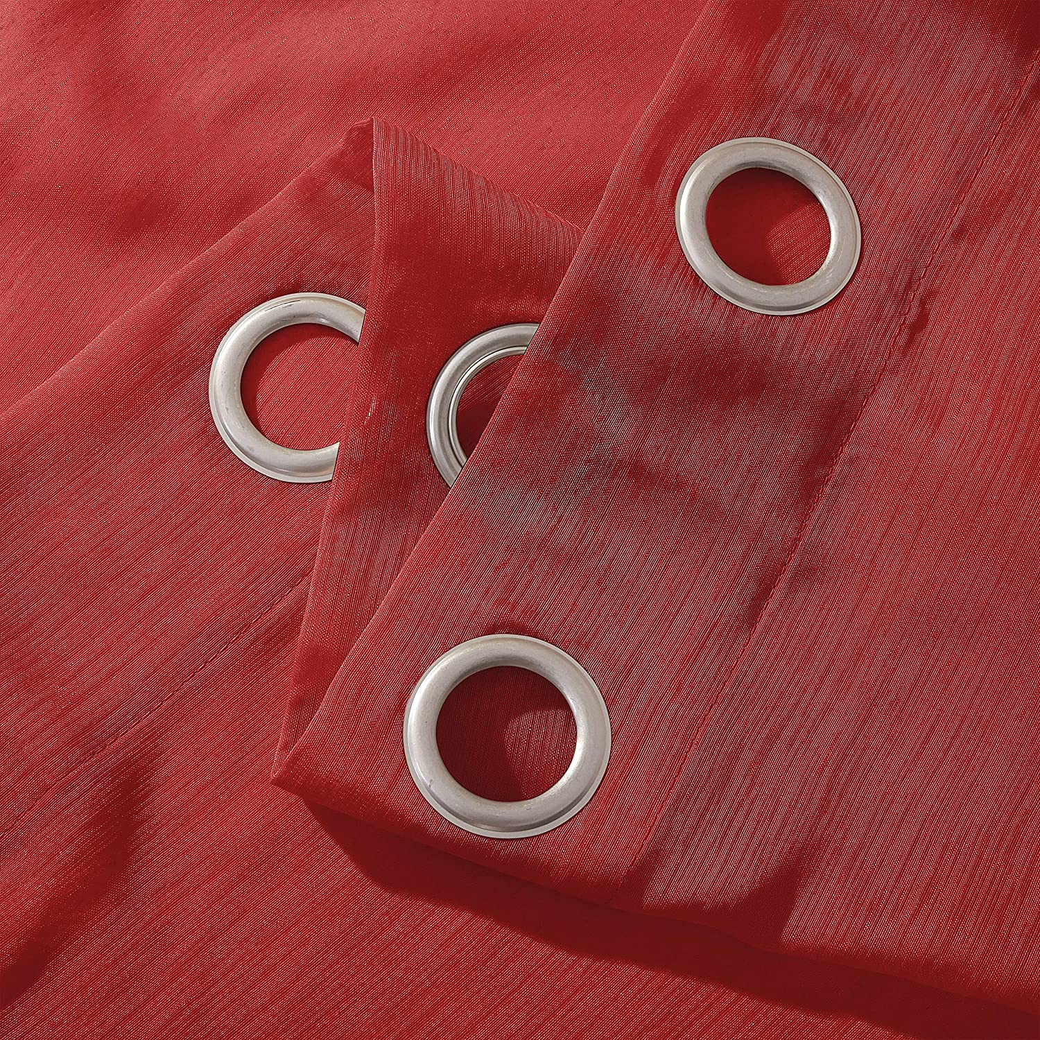 Dainty Home Malibu Solid Airy & Breathable Semi-Sheer Light Filtering Extra Wide Grommet Set Of 4 Window Panels