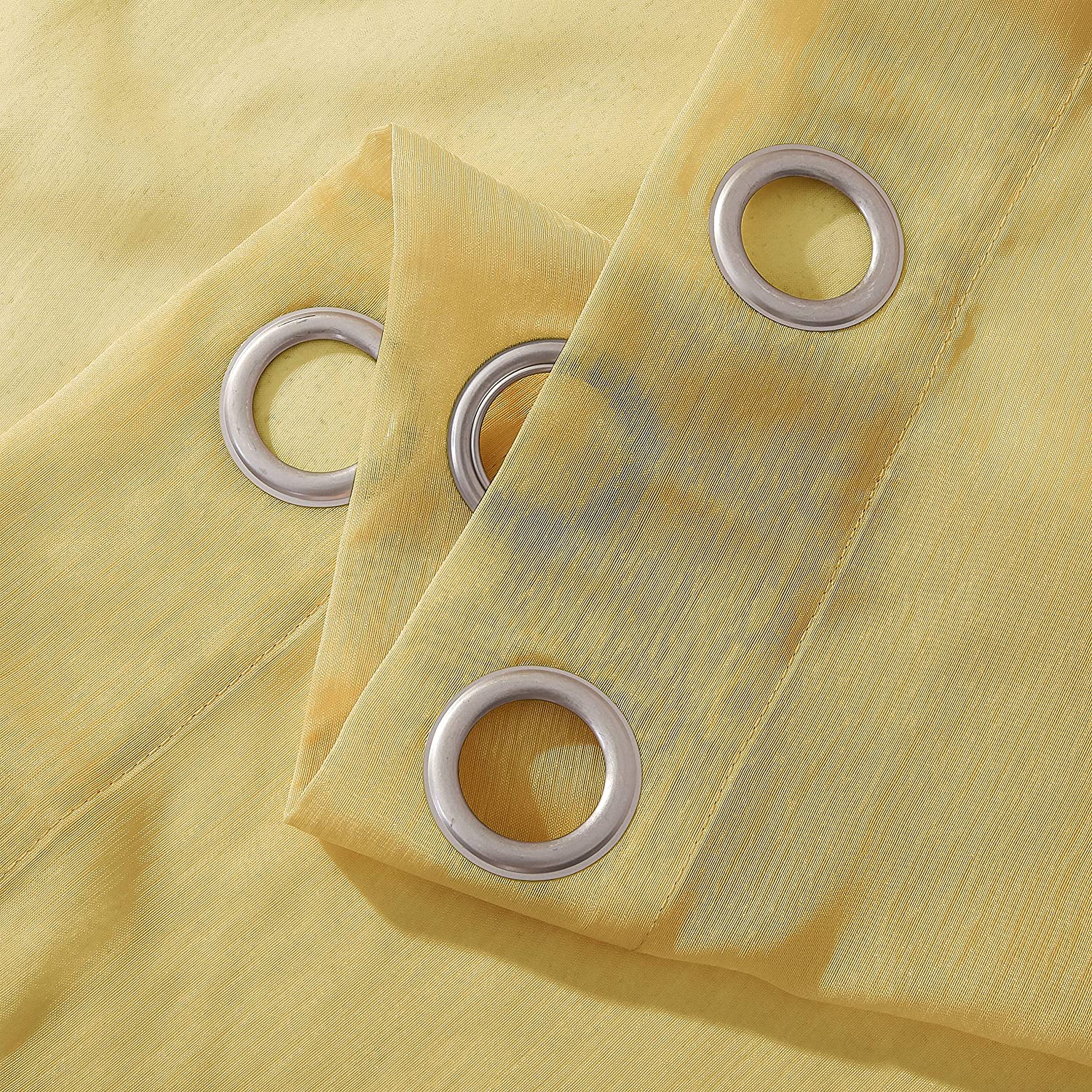 Dainty Home Malibu Solid Airy & Breathable Semi-Sheer Light Filtering Extra Wide Grommet Panel Pair