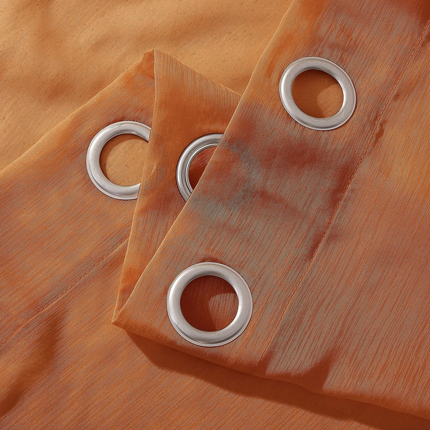 Dainty Home Malibu Solid Airy & Breathable Semi-Sheer Light Filtering Extra Wide Grommet Set Of 4 Window Panels